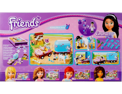 Конструктор Френдс «Эмма и трейлер для лошадки»