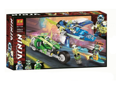 Конструктор Ninjago «Скоростные машины Джея и Ллойда»