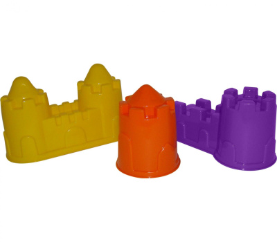 Формочки Полесье Замок башня замок стена с 2-мя башнями замок мост красно-сине-желтый