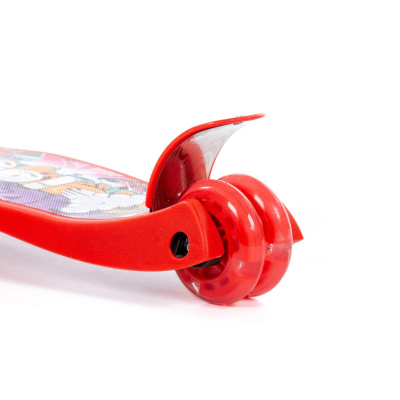 Трехколесный самокат Полесье (с наклейкой V1), цвет: красный