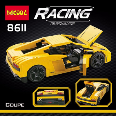 Конструктор Decool Racing 2 в 1 «Гоночный автомобиль Lamborghini Gallard»