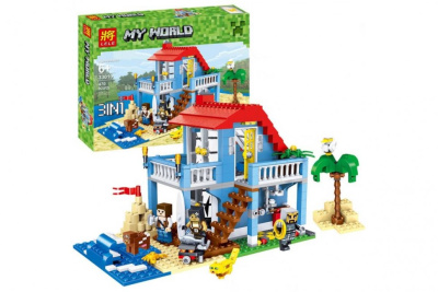 Конструктор Майнкрафт «Домик у озера 3 в 1»