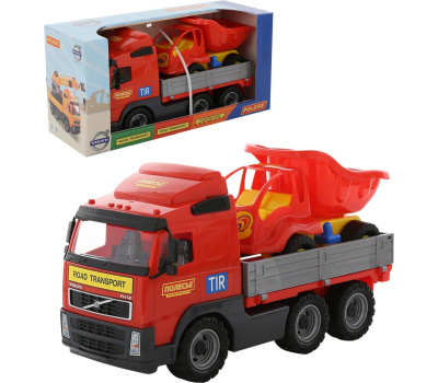 Автомобиль Полесье Volvo бортовой + Муравей, автомобиль-самосвал (в коробке)