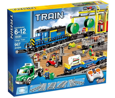 Конструктор Train «Грузовой поезд» с ДУ