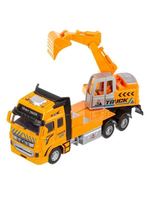 Машинка инерционная BeBoy «Дорожный Герой: Heavy Truck Экскаватор» жёлтый, металл