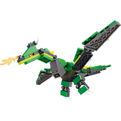 Конструктор Ninja «Зеленый дракон трансформер»