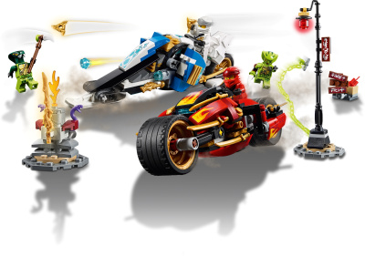 Конструктор Bela Ninja «Мотоцикл-клинок Кая и снегоход Зейна»