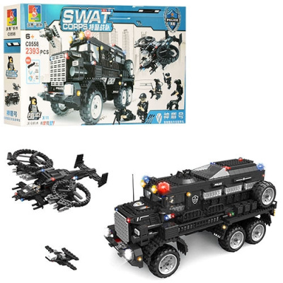 Конструктор Swat Corps Полиция «Спецназ: бронемашина и коптер-вертолёт» Конструктор Swat Corps Полиция «Спецназ: бронемашина и коптер-вертолёт»