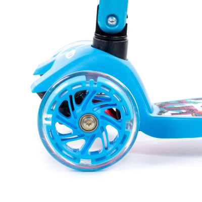 Трехколесный самокат Полесье (с наклейкой V2), цвет: голубой Трехколесный самокат Полесье (с наклейкой V2), цвет: голубой