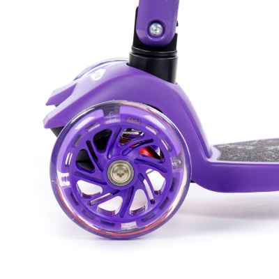 Трехколесный самокат Полесье (с наклейкой V2), цвет: фиолетовый