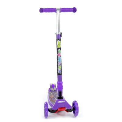 Трехколесный самокат Полесье (с наклейкой V2), цвет: фиолетовый