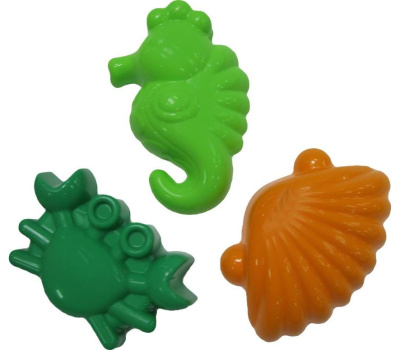 Формочки Полесье Краб №1, морской конек, ракушка №1