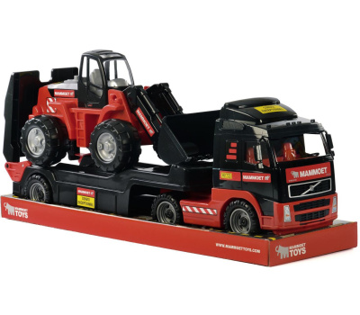 Набор Полесье MAMMOET, автомобиль-трейлер + трактор-погрузчик (в лотке)