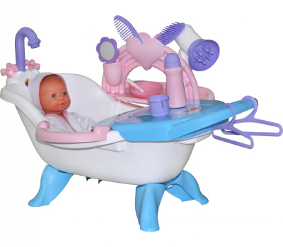 Набор для купания кукол Полесье №1 с пупсом и аксессуарами