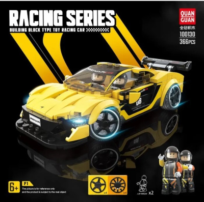 Конструктор QUAN GUAN «Racing Series: Гоночный спорткар P1» Жёлтый Конструктор QUAN GUAN «Racing Series: Гоночный спорткар P1» Жёлтый