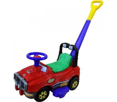 Автомобиль-каталка Полесье Джип с ручкой, цвет: голубой