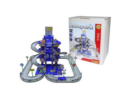 Паркинг Полесье Autopark (4-уровневый с дорогой и автомобилями) синий (в коробке)