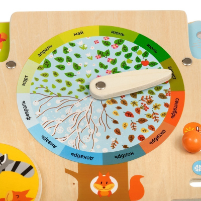 Бизиборд Мир Деревянных Игрушек "Календарь природы"
