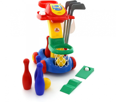 Игровой набор Полесье 3 в 1 Боулинг, Гольф, Баскетбол