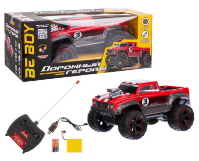 Машинка на радиоуправлении BeBoy «Дорожный Герой Monster Truck Hight-Speed» красный