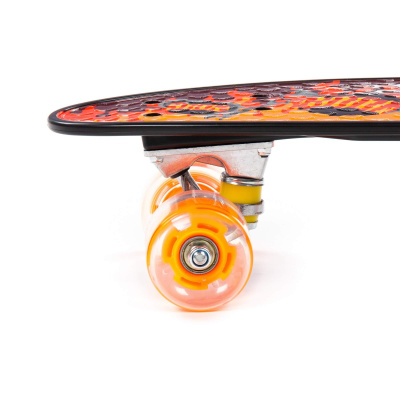 Скейтборд Полесье 56 см, цвет: чёрный с наклейкой