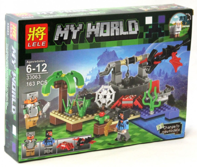 Конструктор Майнкрафт «Нападение чёрного дракона»