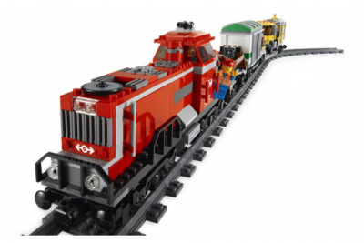 Конструктор Cities «Красный грузовой поезд»