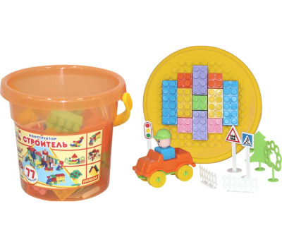 Конструктор Полесье Строитель (77 элементов)