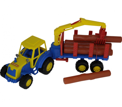 Трактор Полесье Мастер с полуприцепом-лесовозом