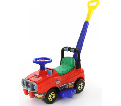 Автомобиль Полесье Джип-каталка с ручкой, цвет: красный Автомобиль Полесье Джип-каталка с ручкой, цвет: красный