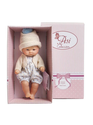 Пупсик "ASI" в цветочном комбинезоне, 20 см Пупсик "ASI" в цветочном комбинезоне, 20 см