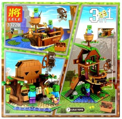 Конструктор Майнкрафт My World «Дом-корабль Зомби» 3 в 1