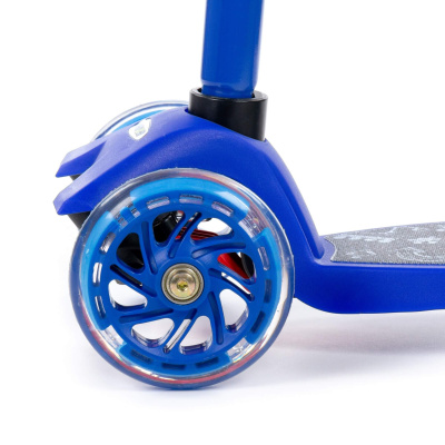 Трехколесный самокат Полесье (с наклейкой V1), цвет: синий