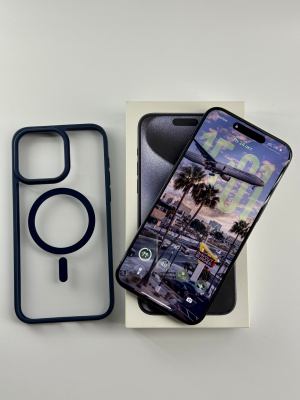 Б/У Смартфон Apple iPhone 15 Pro Max 256GB nano Sim/eSim Blue Titanium