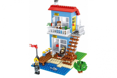 Конструктор Майнкрафт «Домик у озера 3 в 1»