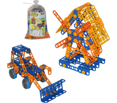 Конструктор Полесье Изобретатель Мельница №2 + Трактор-погрузчик №1 (330 элементов)