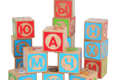 Кубики Lucy&Leo Русский алфавит с тиснением