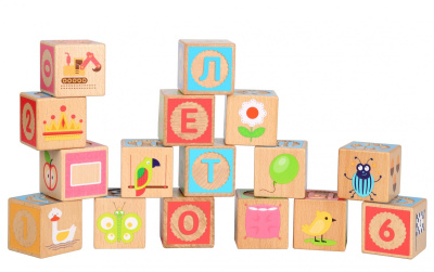 Кубики Lucy&Leo Русский алфавит с тиснением