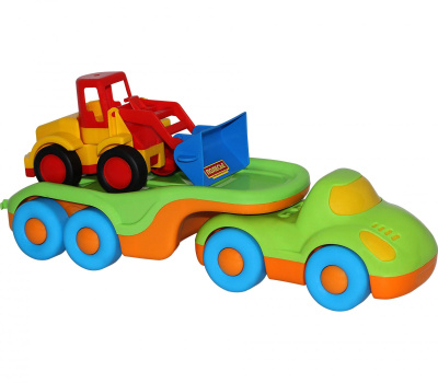 Набор Полесье Трейлер Дружок и Погрузчик Базик