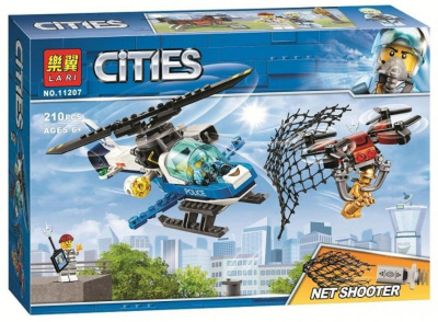 Конструктор Cities "Воздушная полиция: погоня дронов"