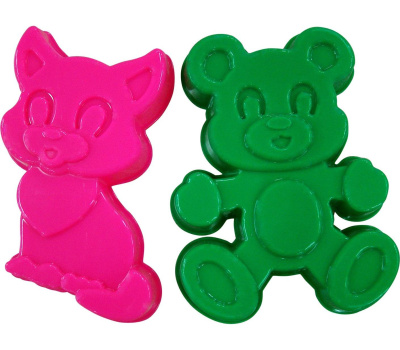 Набор формочек Полесье котенок и медведь