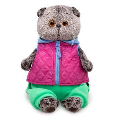 Мягкая игрушка Budi Basa Басик в теплом жилете 25 см