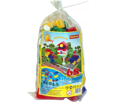 Конструктор Полесье Строитель (68 элементов)
