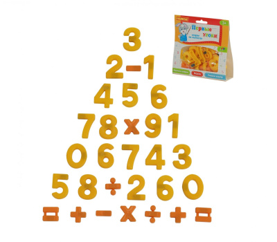 Набор Полесье Первые уроки на магнитах 20 цифр + 10 математических знаков