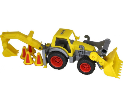 Трактор-погрузчик Полесье КонсТрак с ковшом