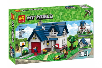 Конструктор Minecraft My World «Загородный дом», 3 в 1