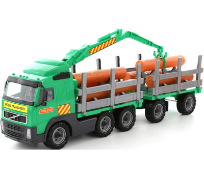 Автомобиль Полесье Volvo лесовоз с прицепом