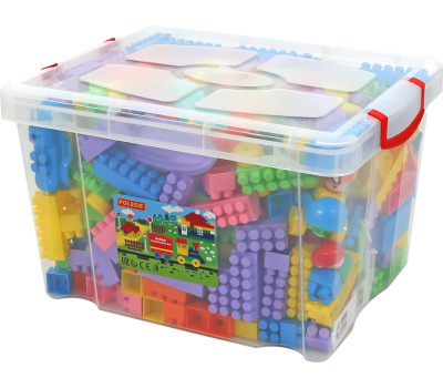 Конструктор Полесье Строитель (407 элементов) в контейнере