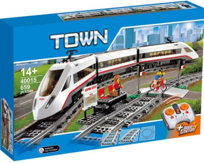 Конструктор Cities «Скоростной пассажирский поезд» с ДУ