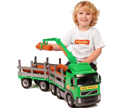 Автомобиль Полесье Volvo лесовоз с прицепом